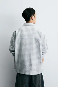 TEXTURED PLAID SHIRT