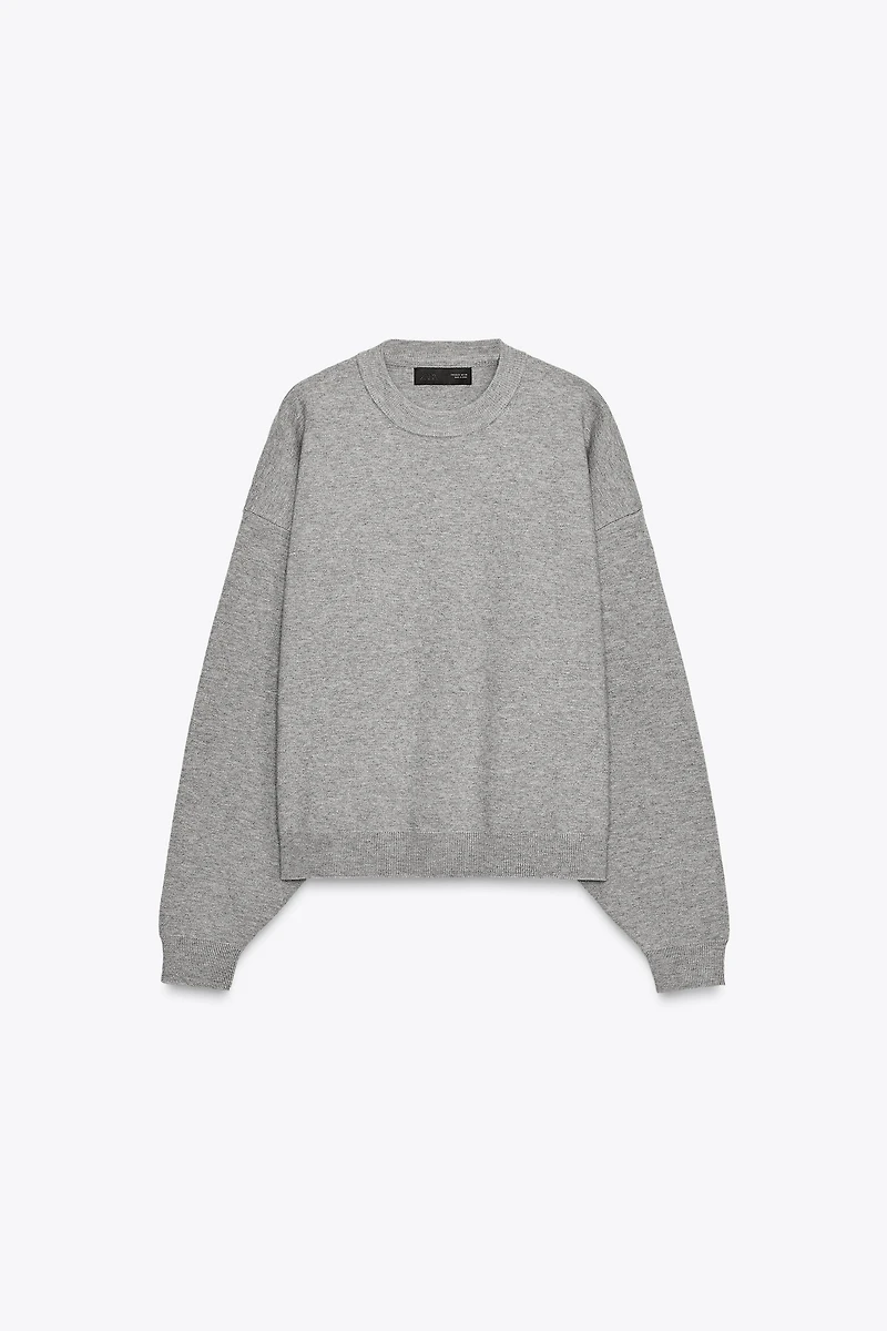 RIB KNIT SWEATSHIRT