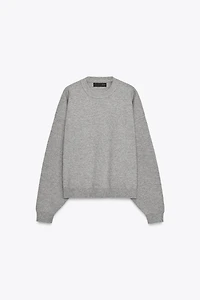 RIB KNIT SWEATSHIRT