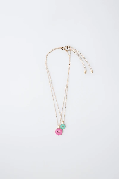 PACK OF TWO PLATE NECKLACES