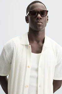 OPEN KNIT SHIRT