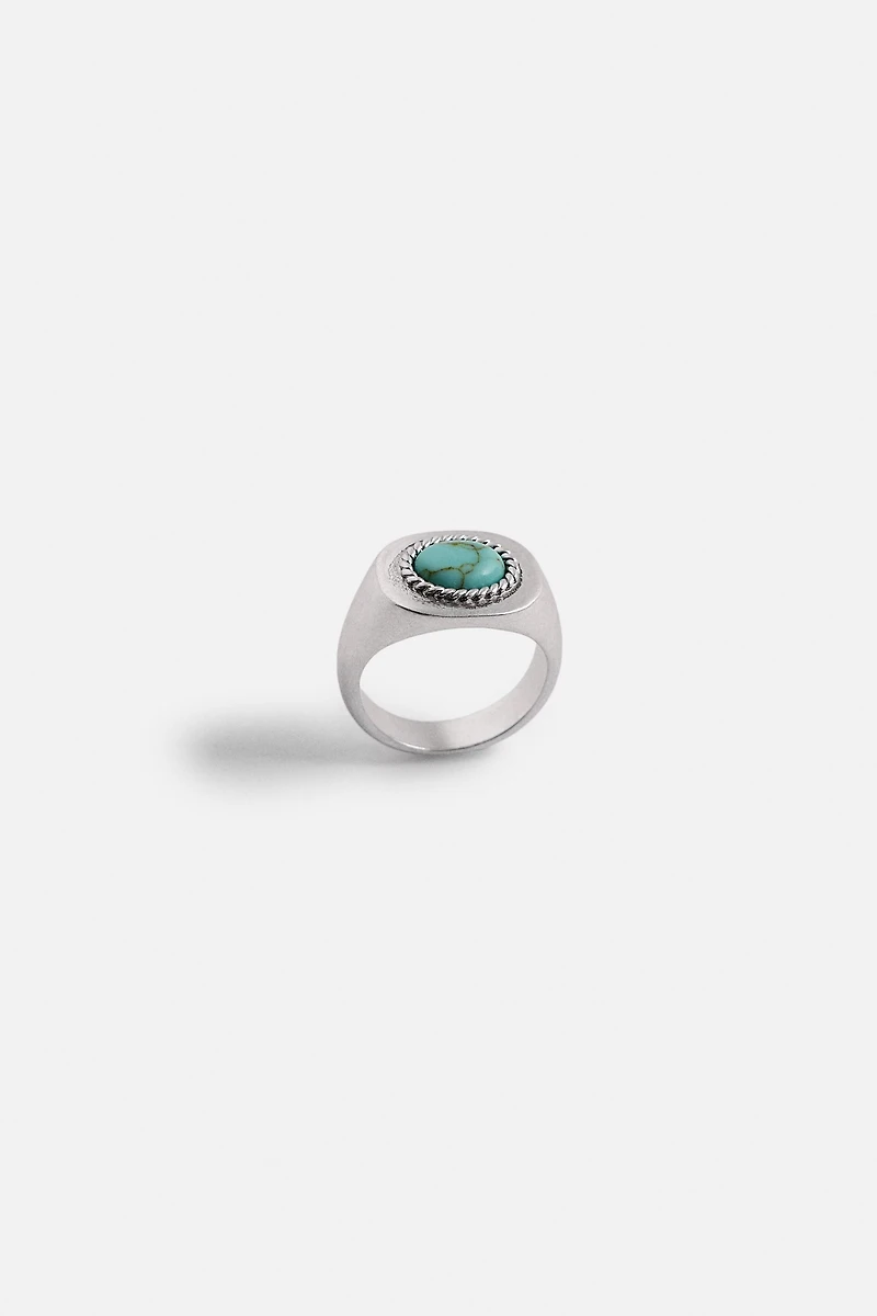 TURQUOISE STONE COMBINATION RING