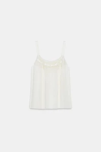 ZW COLLECTION LACE SATIN EFFECT TOP