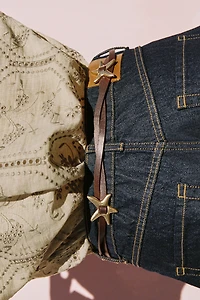 CEINTURE DOUBLE CUIR 100% ÉTOILES