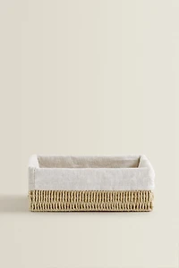 RECTANGULAR FABRIC INTERIOR BASKET