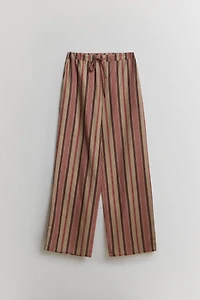 COTTON LINEN STRIPED TROUSERS | KATHARINE POLE