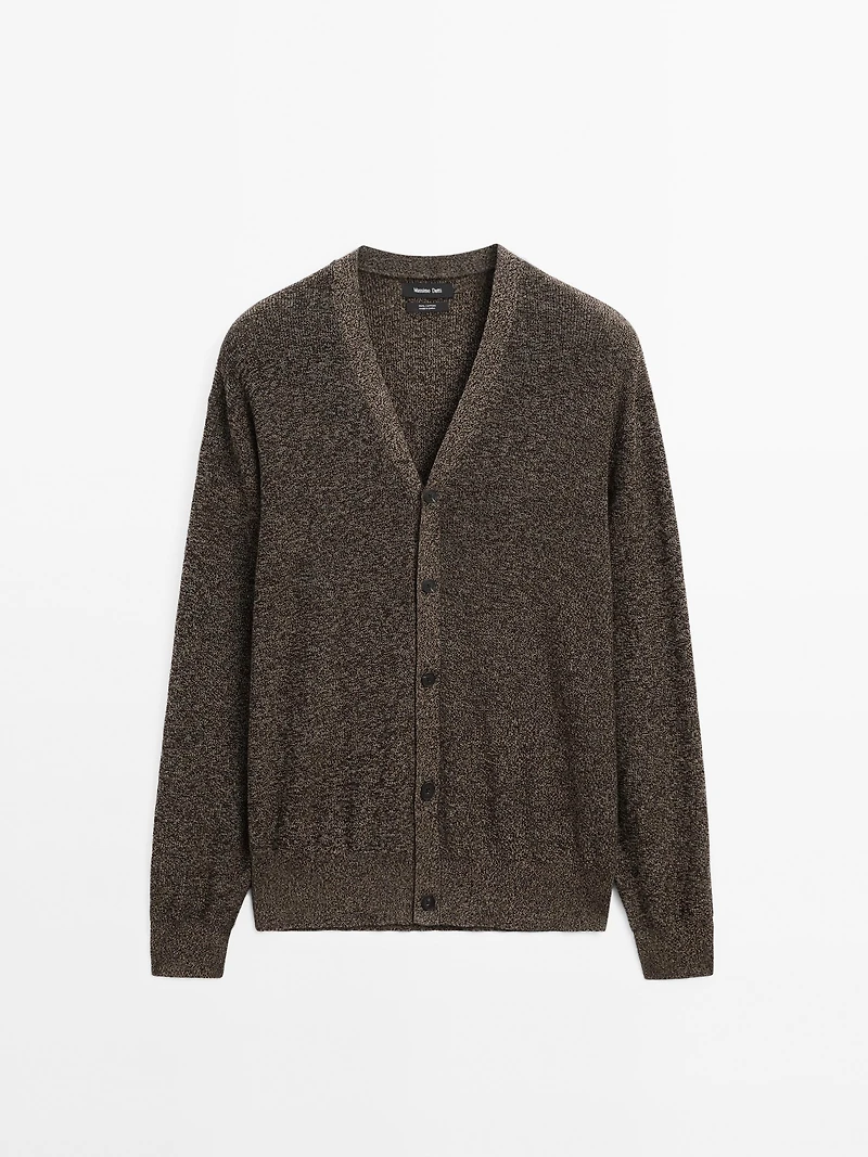 Cardigan 100 % coton mouliné
