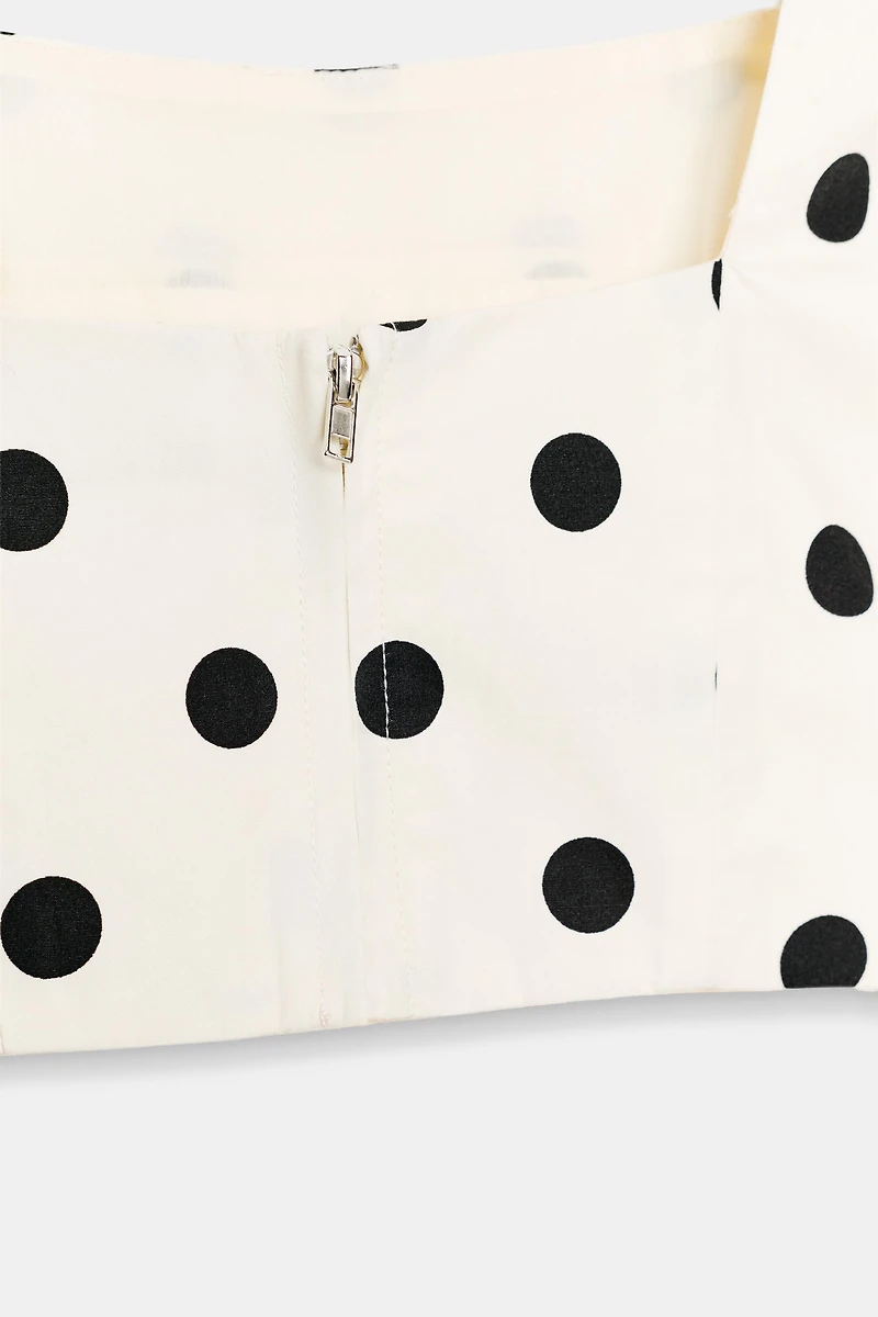 POLKA DOT CROP TOP