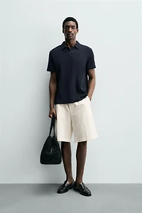 REGULAR FIT TEXTURED POLO
