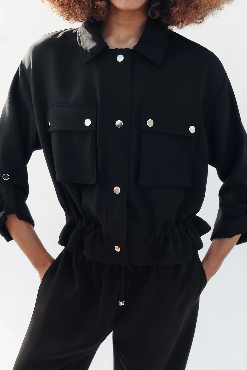 VESTE SAFARI MANCHES RETROUSSÉES