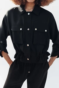 VESTE SAFARI MANCHES RETROUSSÉES