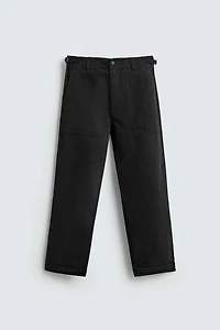 STRAIGHT FIT TWILL PANTS