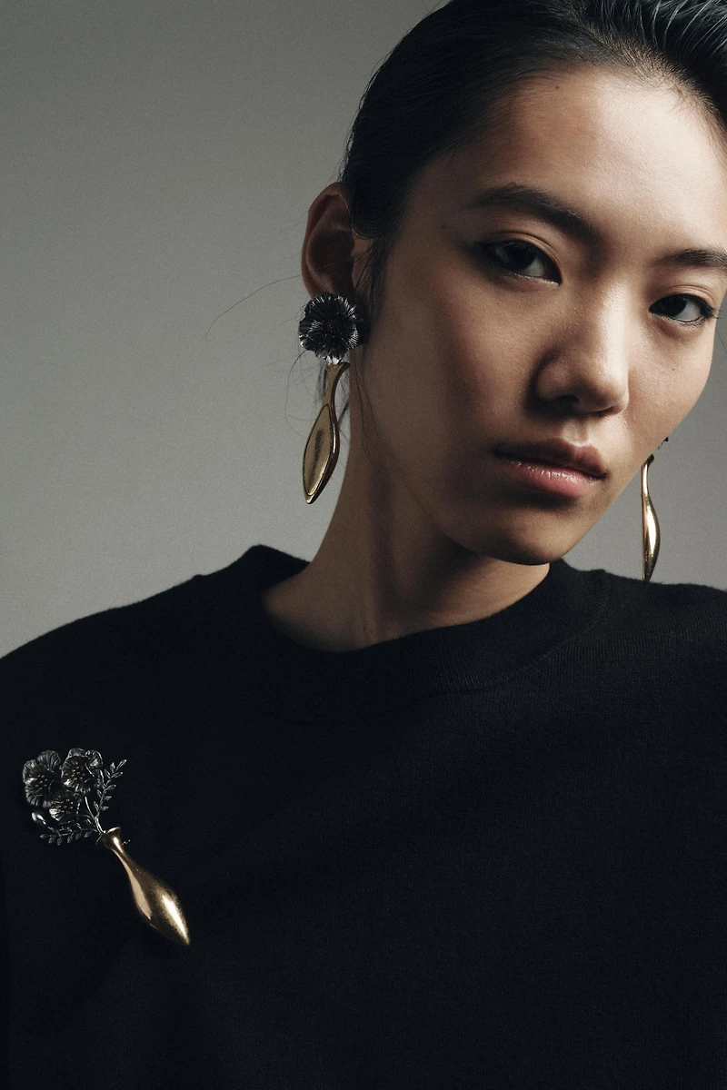 FLOWER COMBINATION BROOCH
