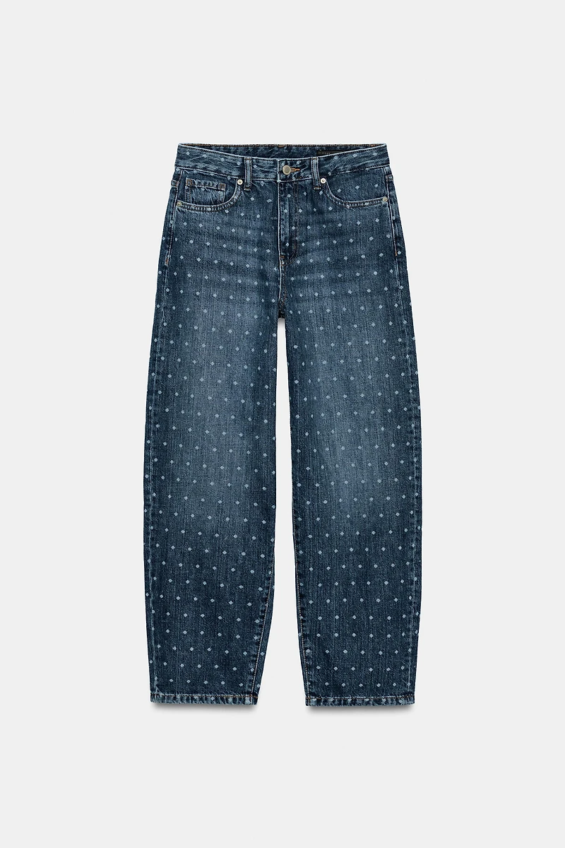 JEAN ZW COLLECTION TAPERED TAILLE NORMALE À POIS