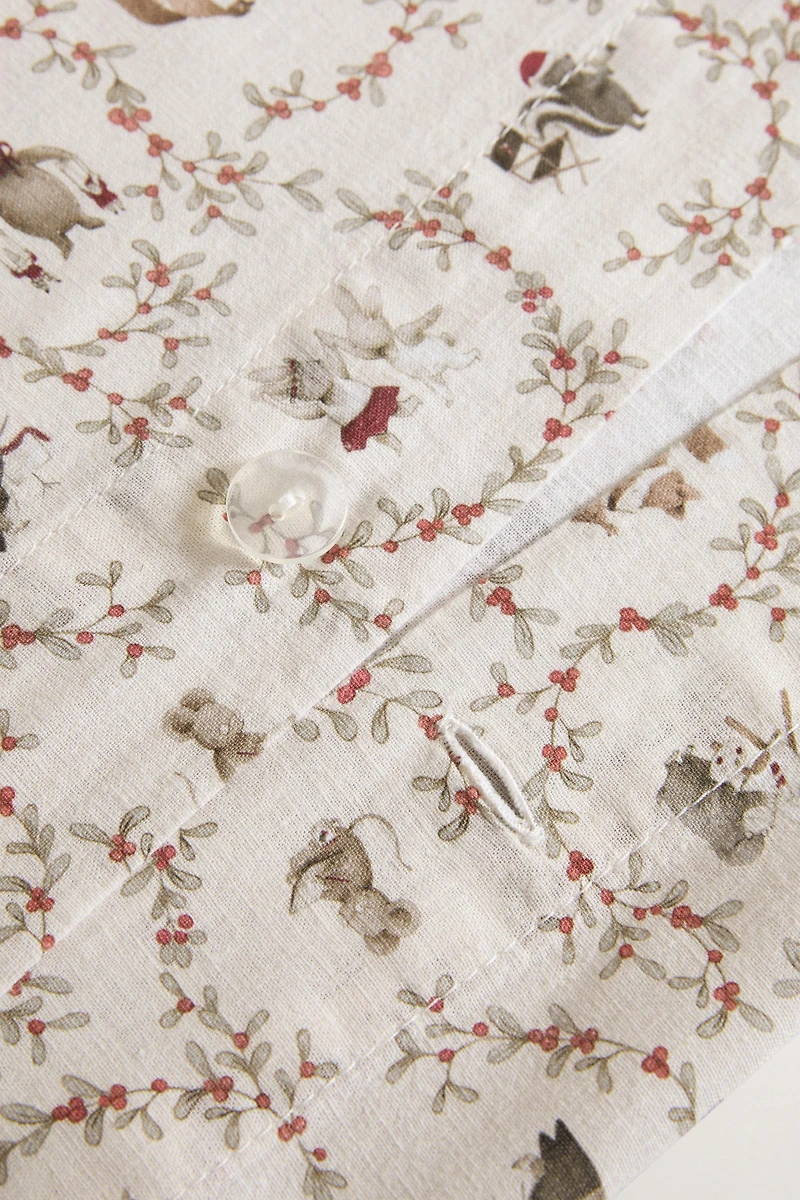 CHILDREN'S CHRISTMAS ANIMAL DUVET COVER
