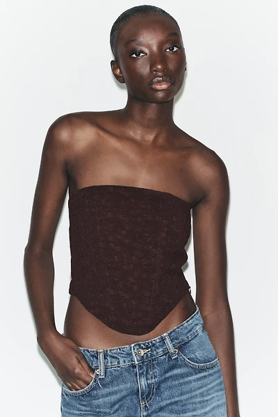 TEXTURED CORSET TOP