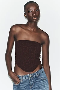 TEXTURED CORSET TOP