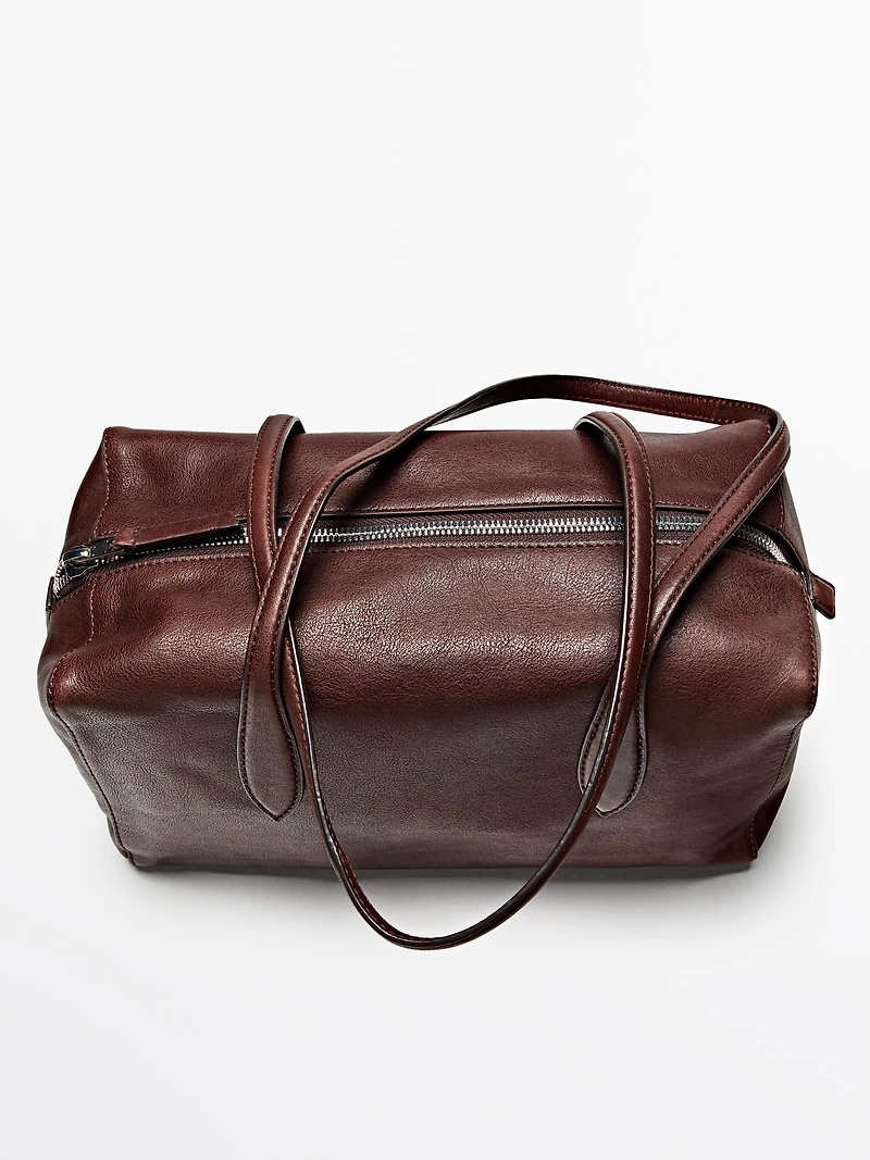 Sac satchel en cuir nappa