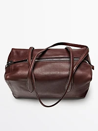 Sac satchel en cuir nappa