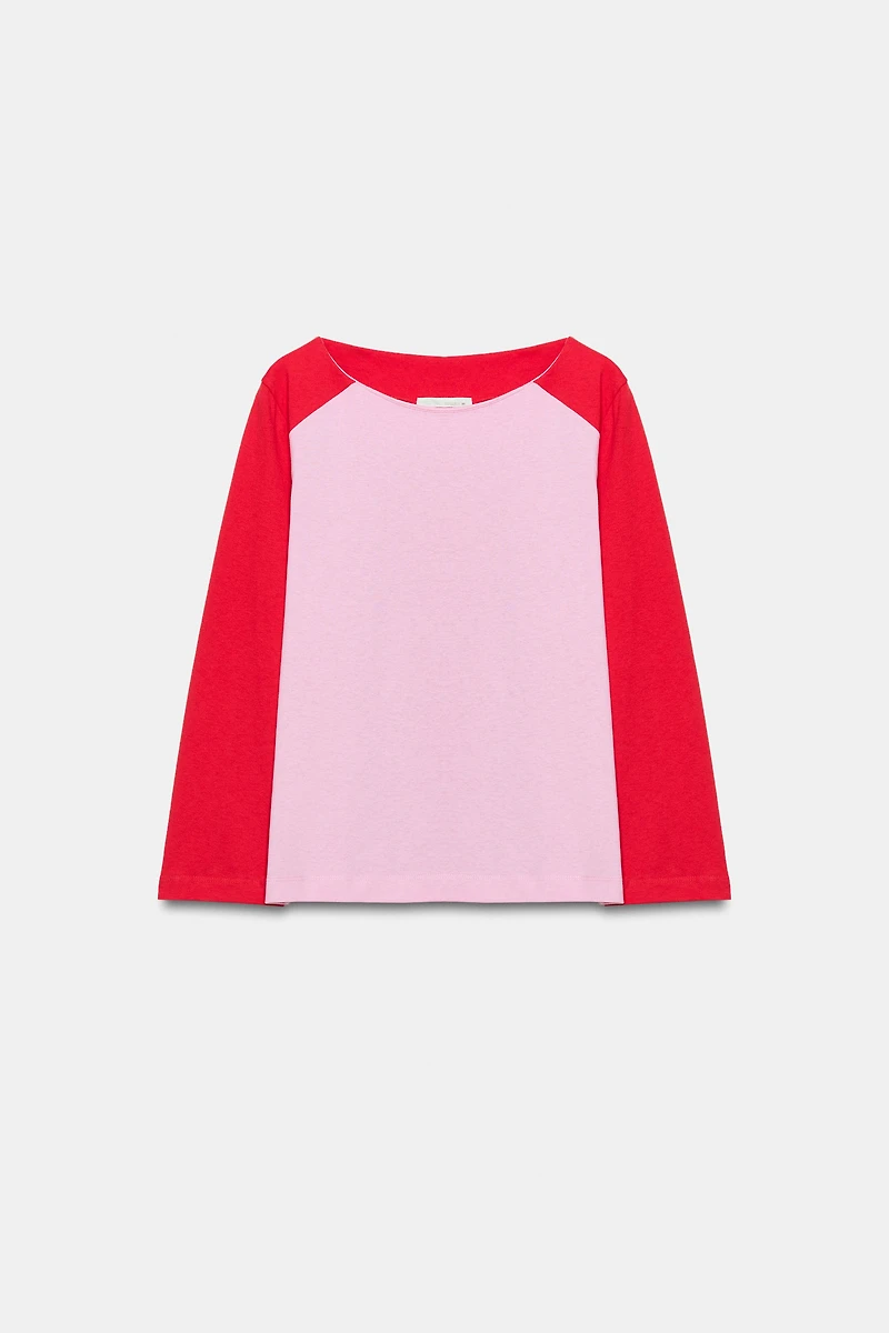 T-SHIRT MANCHES RAGLAN BIMATIÈRE
