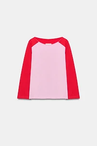 T-SHIRT MANCHES RAGLAN BIMATIÈRE