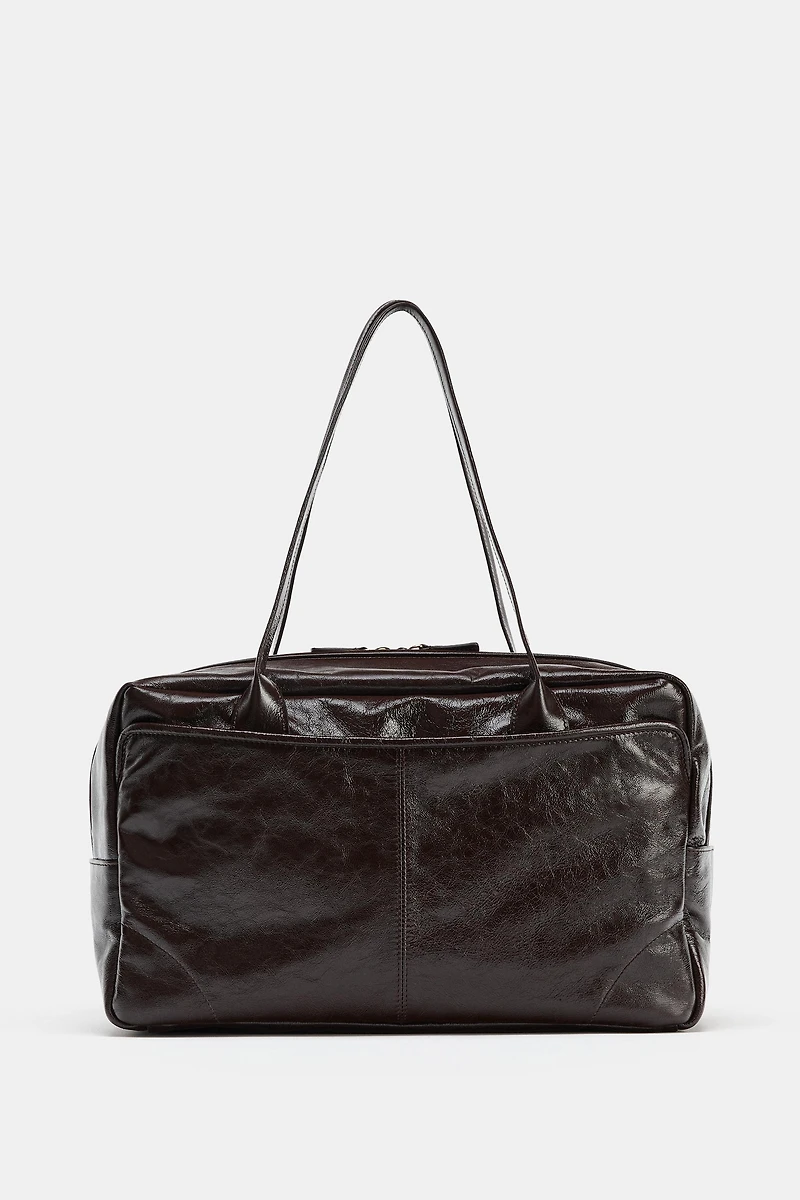 MAXI LEATHER BOWLING BAG