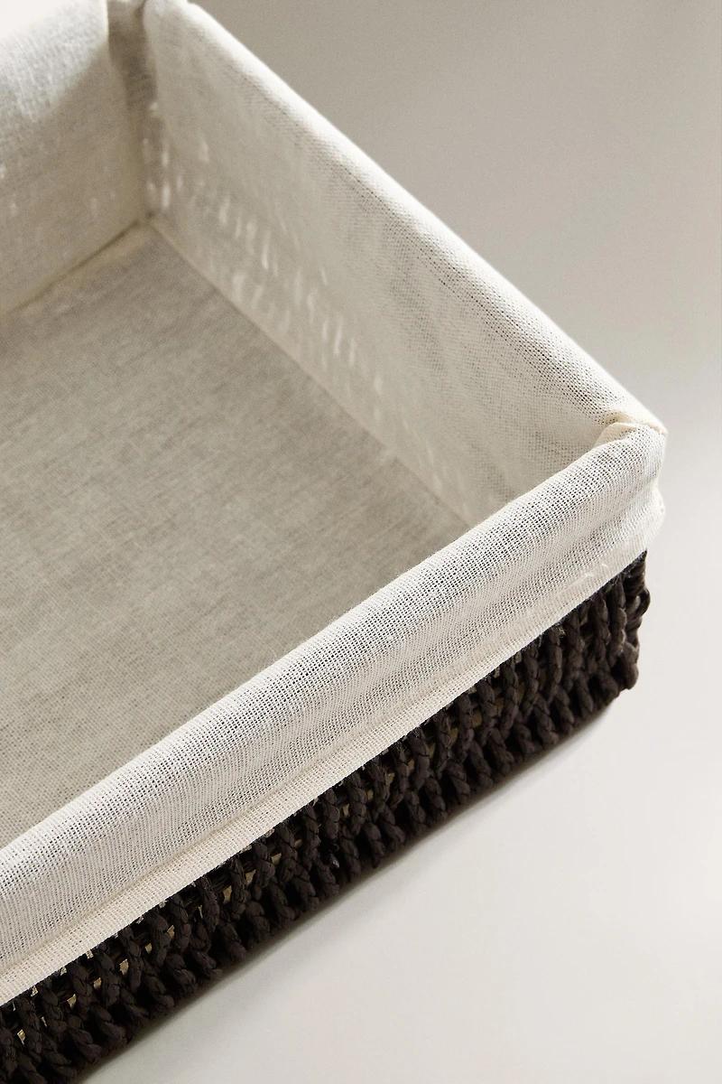 RECTANGULAR FABRIC INTERIOR BASKET