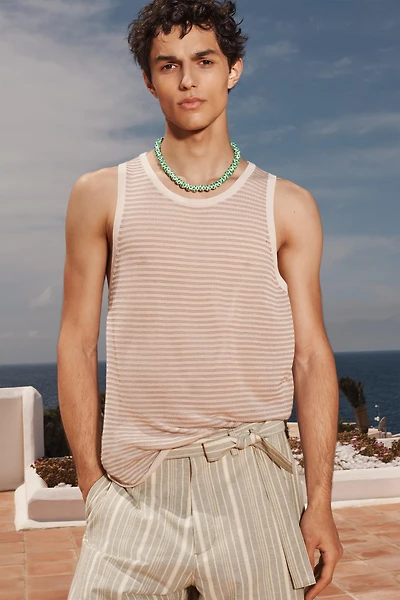 LIMITED EDITION STRIPED KNIT TANK TOP