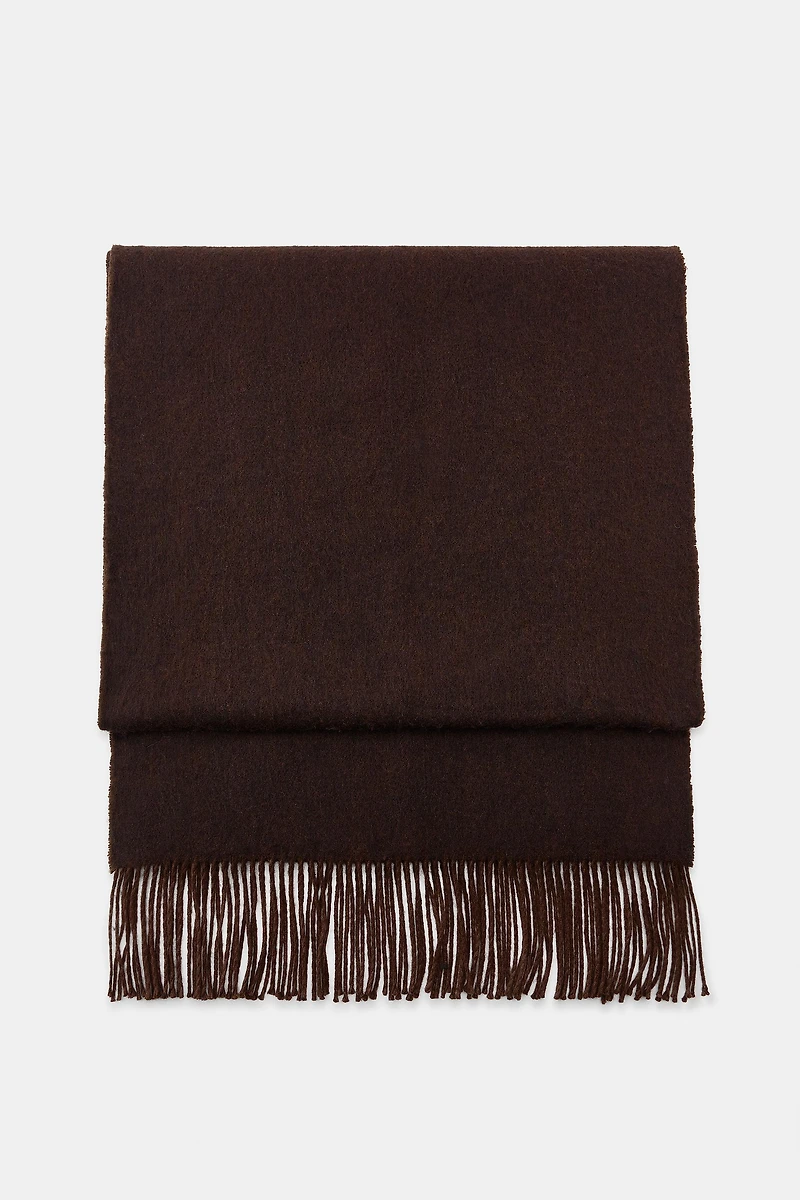 PLAIN SOFT FRINGED SCARF
