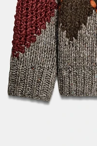 GILET EN MAILLE À LOSANGES