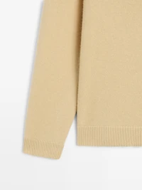 Pull à col rond en maille de laine mélangée