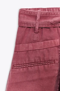 FLOWY BELTED SHORTS ZW COLLECTION