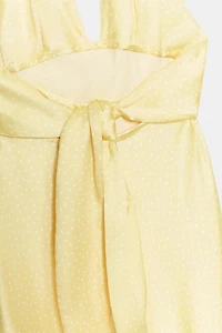 POLKA DOT SATIN EFFECT MIDI DRESS