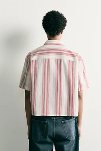 STRIPED BOXY FIT SHIRT