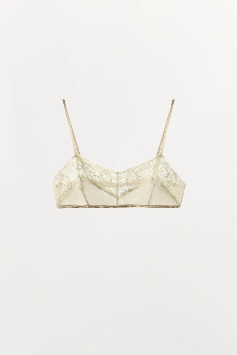 100% SILK LACE BRA