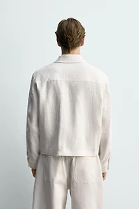 100% LINEN ZIP JACKET