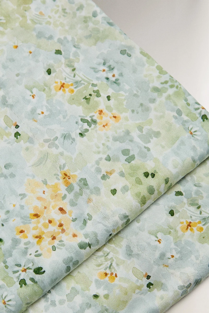 FLORAL PRINT FLAT SHEET