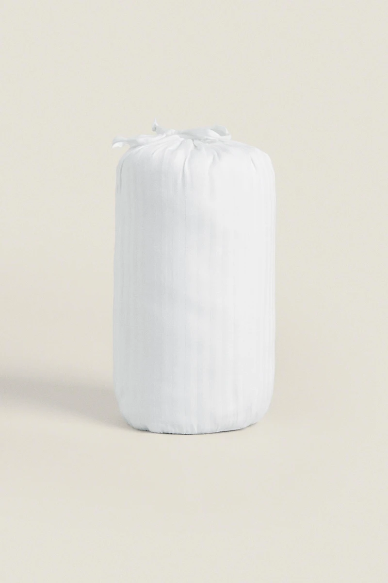 STRIPED COTTON MATTRESS PROTECTOR