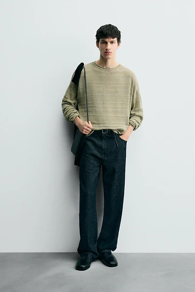 PULL EN JACQUARD À RAYURES