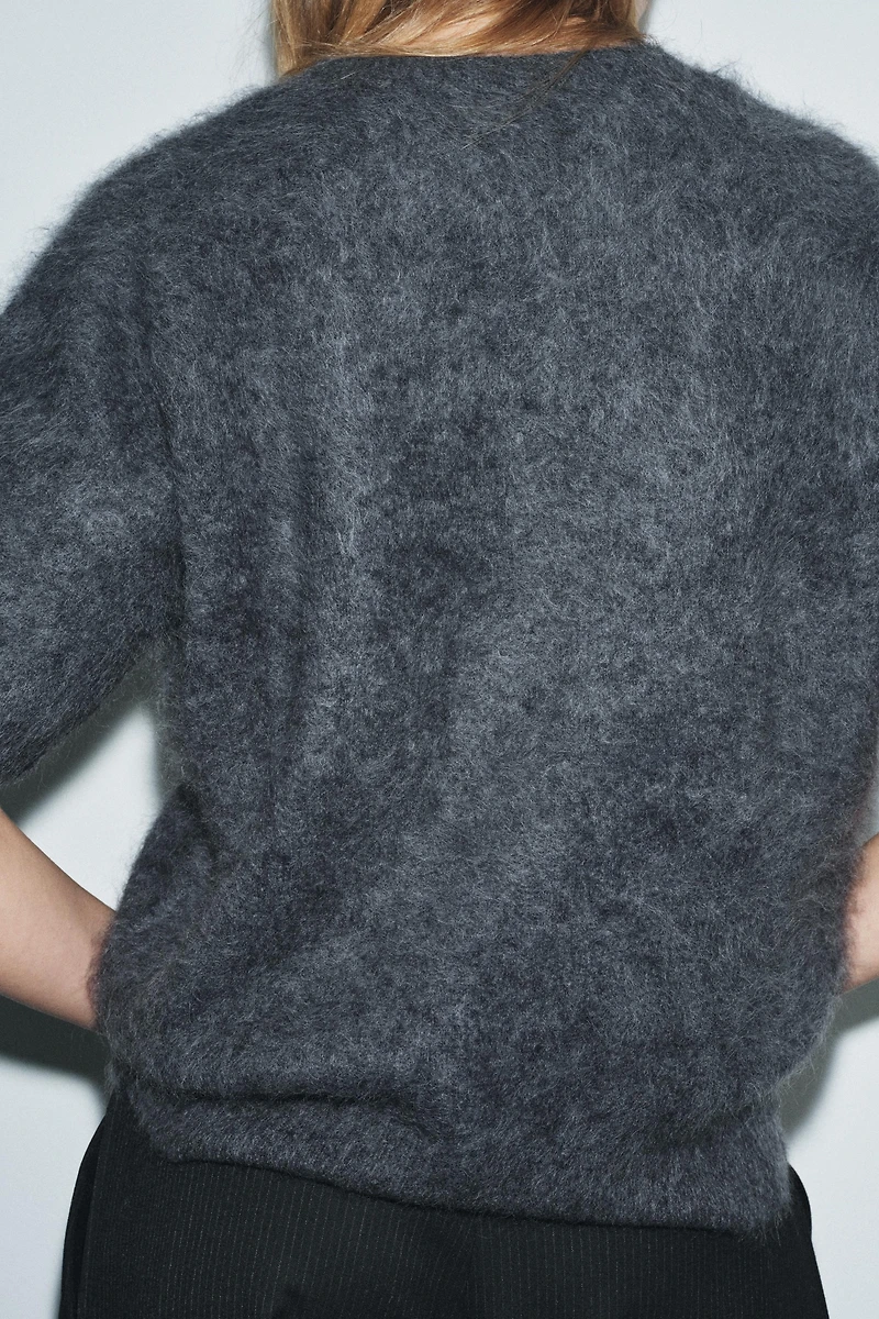 100% WOOL OVERSIZED SHORT SLEEVE JUMPER