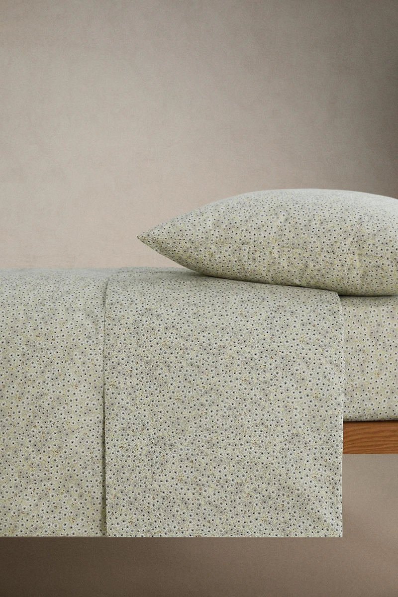 DRAP-HOUSSE ENFANT FLEURS
