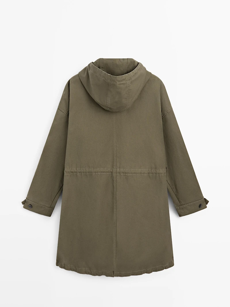 Long cotton parka