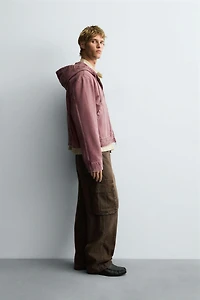 WASHED HOODIE JACKET