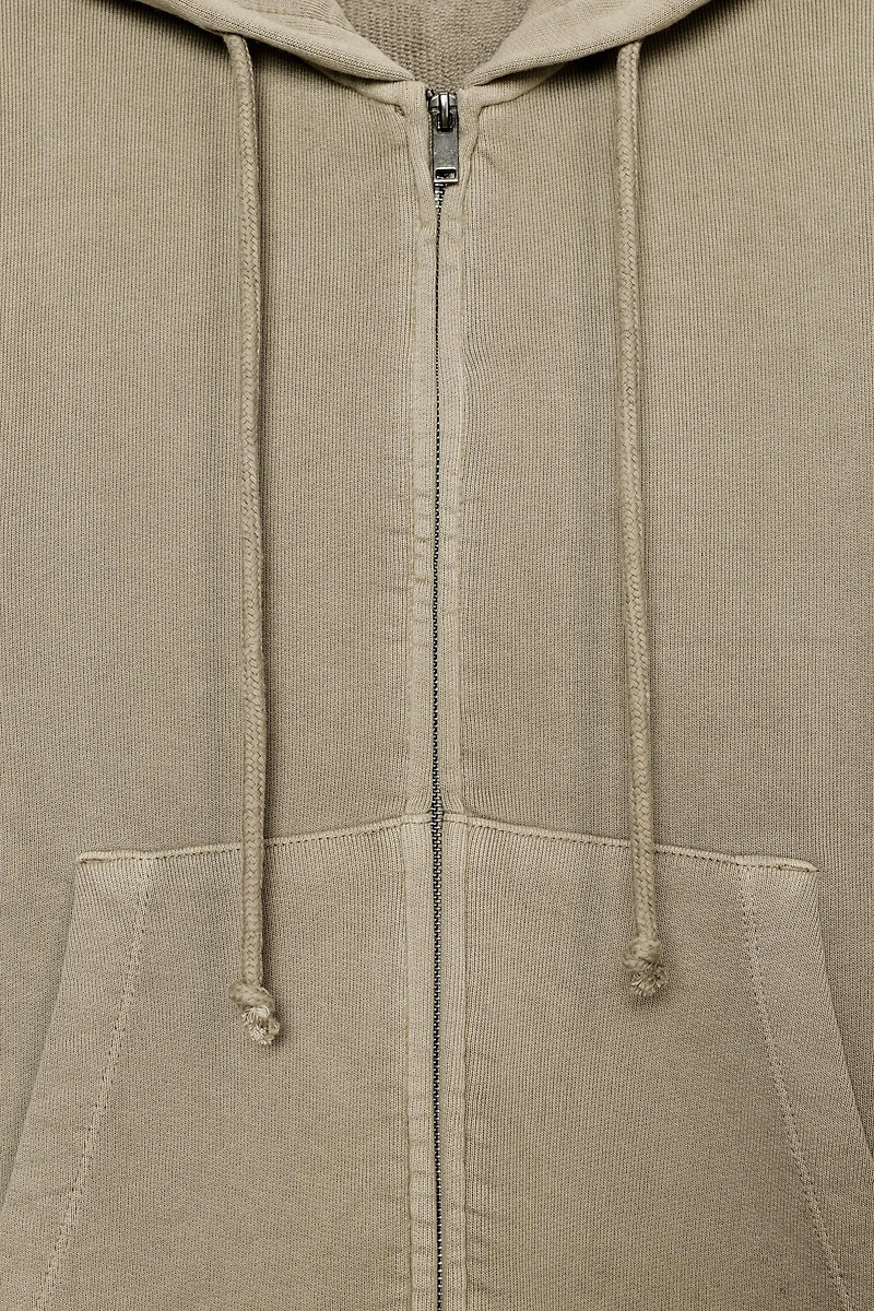 SWEAT À CAPUCHE EFFET DÉLAVÉ
