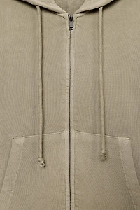 SWEAT À CAPUCHE EFFET DÉLAVÉ