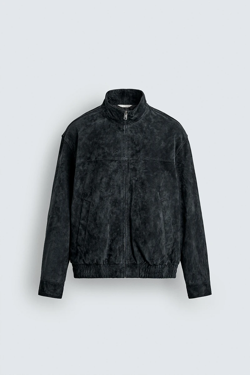 BLOUSON EN CUIR DAIM