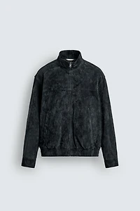 BLOUSON EN CUIR DAIM