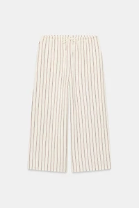 STRIPED WIDE LEG PANTS