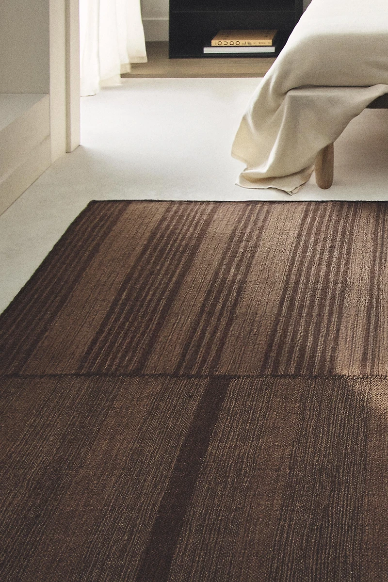 TAPIS LAINE LIGNES CONTRASTE