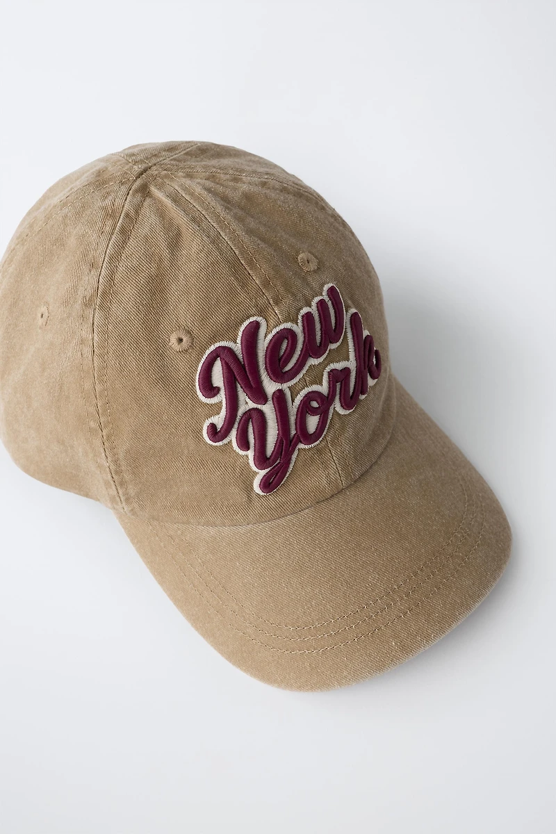 NEW YORK TEXT VARSITY CAP